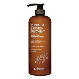 [ESHUMI] Jojoba Oil & Protein Shampoo, Treatment - Balanced Care for All Scalps, 5 Proteins, Natural Jojoba, Olive & Shea Butter for Damaged Hair - Made in Korea